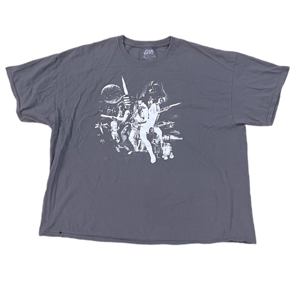 Grey Star Wars Episode 4 A New Hope graphic tee